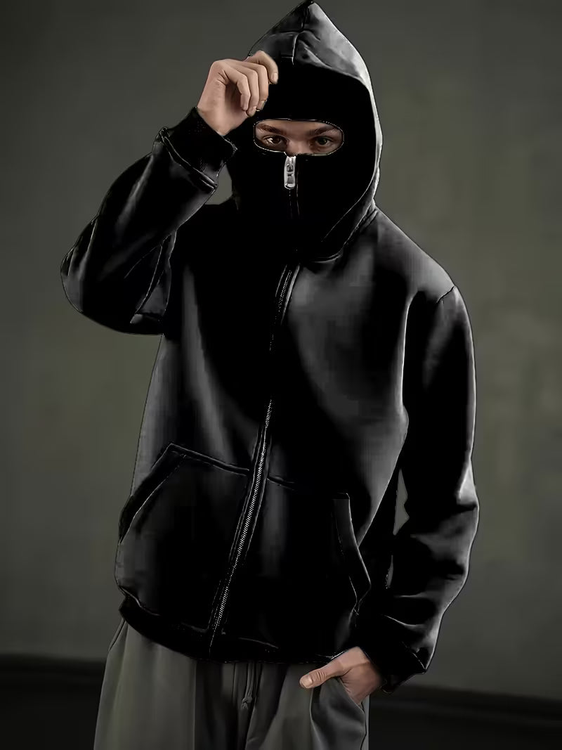 Maskierter Zipper Hoodie