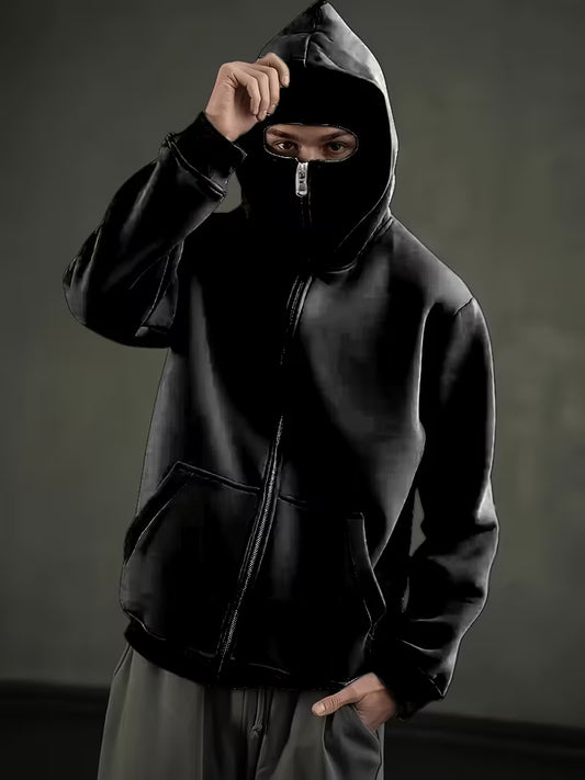 Maskierter Zipper Hoodie