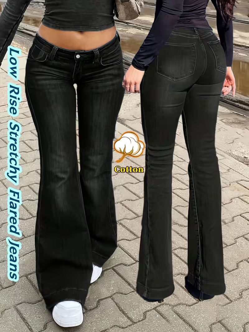 Black Low waste Jeans