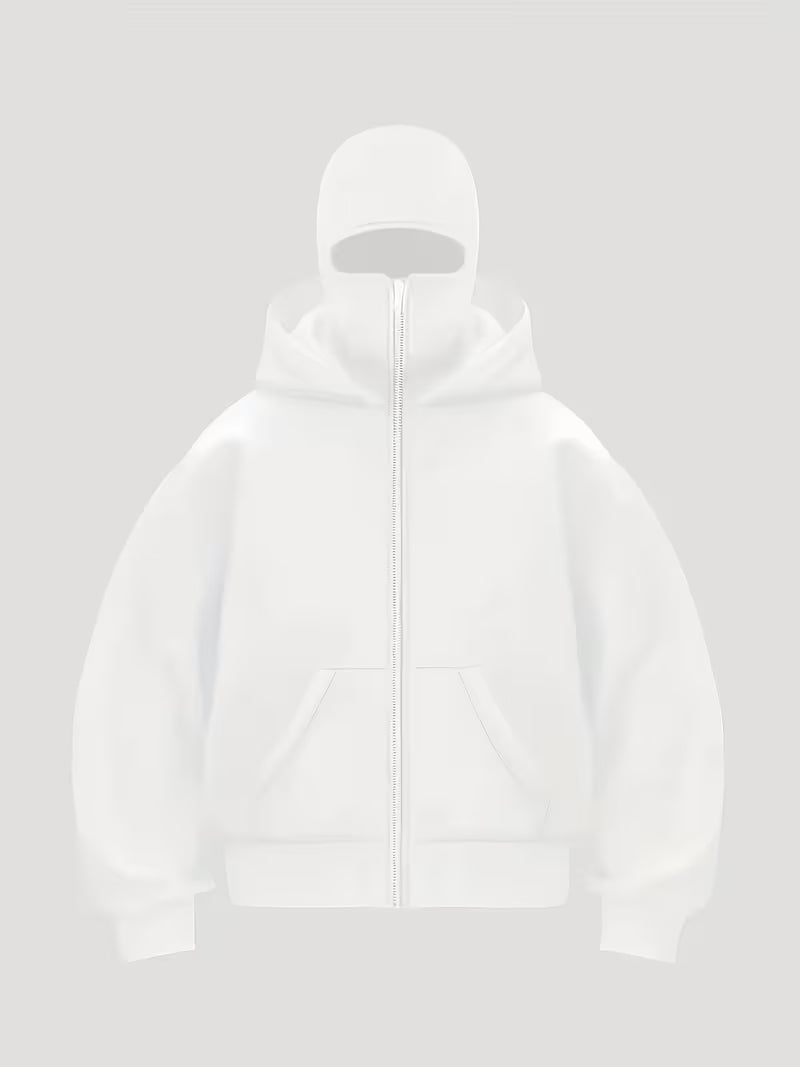 Maskierter Zipper Hoodie