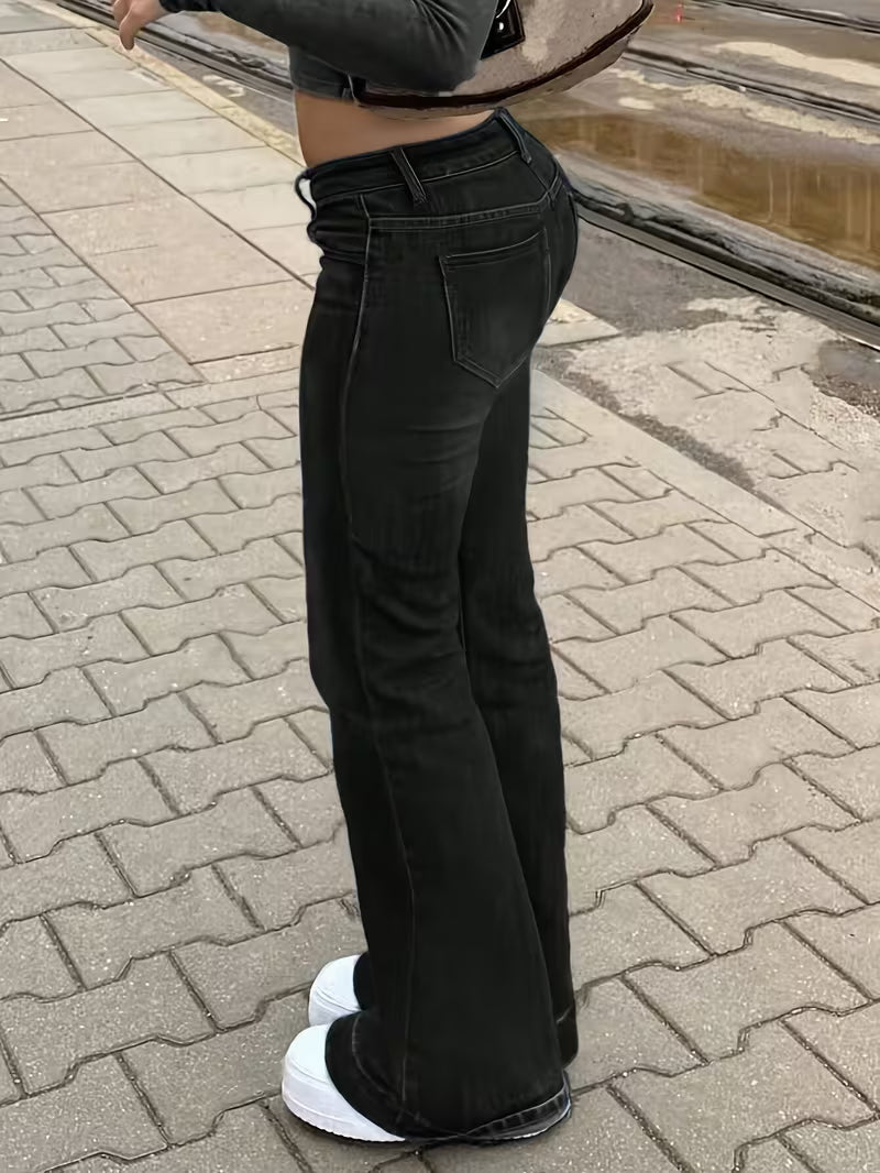 Black Low waste Jeans